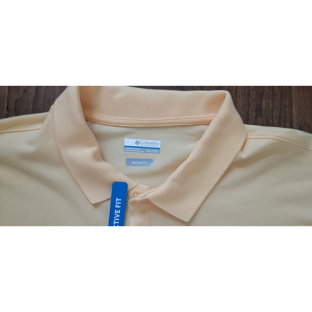 NWT Columbia Wingard II Men's Orange‎ Pique Active Fit Polo Shirt Sz XXL/2TG - Picture 3 of 5